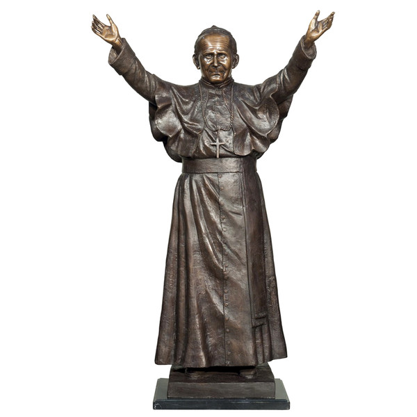 Pope John Paul II Statue Bronze Blessing Papa Sculptures Religious